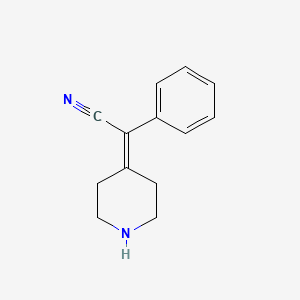 molecular formula C13H14N2 B1508531 2-苯基-2-(哌啶-4-亚甲基)丙腈 CAS No. 676490-69-0