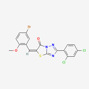 molecular formula C18H10BrCl2N3O2S B15085315 (5E)-5-(5-bromo-2-methoxybenzylidene)-2-(2,4-dichlorophenyl)[1,3]thiazolo[3,2-b][1,2,4]triazol-6(5H)-one CAS No. 606953-99-5