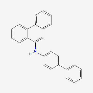 molecular formula C26H19N B1508532 N-([1,1'-Biphenyl]-4-yl)phenanthren-9-amine CAS No. 443965-64-8