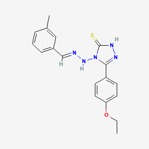 3-Methylbenzaldehyde [3-(4-ethoxyphenyl)-5-sulfanyl-4H-1,2,4-triazol-4-YL]hydrazone