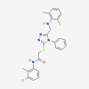 N-(3-Chloro-2-methylphenyl)-2-((5-(((2,6-dimethylphenyl)amino)methyl)-4-phenyl-4H-1,2,4-triazol-3-yl)thio)acetamide