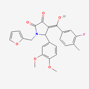 5-(3,4-dimethoxyphenyl)-4-(3-fluoro-4-methylbenzoyl)-1-(2-furylmethyl)-3-hydroxy-1,5-dihydro-2H-pyrrol-2-one