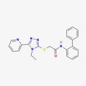 N-[1,1'-Biphenyl]-2-YL-2-{[4-ethyl-5-(2-pyridinyl)-4H-1,2,4-triazol-3-YL]sulfanyl}acetamide