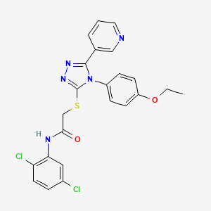 molecular formula C23H19Cl2N5O2S B15085385 N-(2,5-dichlorophenyl)-2-[[4-(4-ethoxyphenyl)-5-pyridin-3-yl-1,2,4-triazol-3-yl]sulfanyl]acetamide CAS No. 499125-79-0