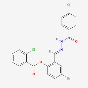 4-Bromo-2-(2-(4-chlorobenzoyl)carbohydrazonoyl)phenyl 2-chlorobenzoate