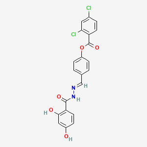 4-(2-(2,4-Dihydroxybenzoyl)carbohydrazonoyl)phenyl 2,4-dichlorobenzoate