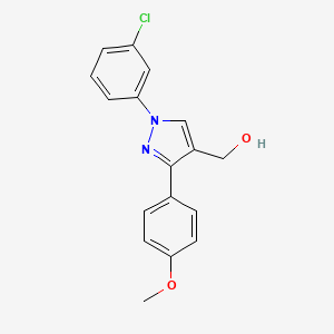 molecular formula C17H15ClN2O2 B15085444 (1-(3-Chlorophenyl)-3-(4-methoxyphenyl)-1H-pyrazol-4-YL)methanol CAS No. 618441-70-6