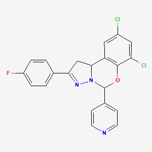 7,9-Dichloro-2-(4-fluorophenyl)-5-(4-pyridinyl)-1,10B-dihydropyrazolo[1,5-C][1,3]benzoxazine