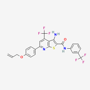 6-[4-(Allyloxy)phenyl]-3-amino-4-(trifluoromethyl)-N-[3-(trifluoromethyl)phenyl]thieno[2,3-B]pyridine-2-carboxamide