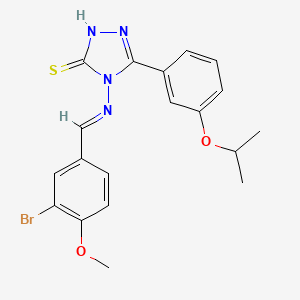 4-{[(E)-(3-bromo-4-methoxyphenyl)methylidene]amino}-5-(3-isopropoxyphenyl)-4H-1,2,4-triazole-3-thiol