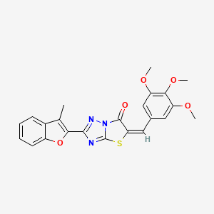 (5E)-2-(3-methyl-1-benzofuran-2-yl)-5-(3,4,5-trimethoxybenzylidene)[1,3]thiazolo[3,2-b][1,2,4]triazol-6(5H)-one