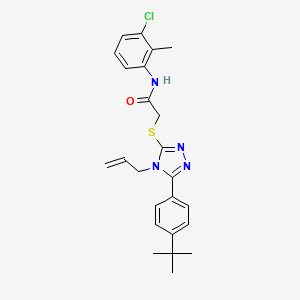 2-{[5-(4-tert-butylphenyl)-4-(prop-2-en-1-yl)-4H-1,2,4-triazol-3-yl]sulfanyl}-N-(3-chloro-2-methylphenyl)acetamide