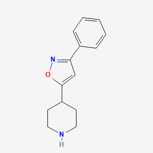 molecular formula C14H16N2O B1508553 4-(3-Phenyl-5-isoxazolyl)piperidine 