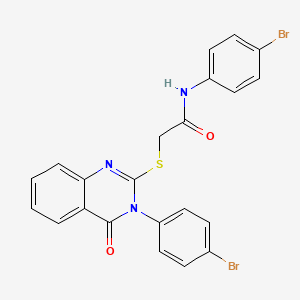 N-(4-bromophenyl)-2-{[3-(4-bromophenyl)-4-oxo-3,4-dihydroquinazolin-2-yl]sulfanyl}acetamide