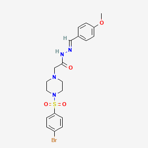 2-{4-[(4-bromophenyl)sulfonyl]piperazin-1-yl}-N'-[(E)-(4-methoxyphenyl)methylidene]acetohydrazide