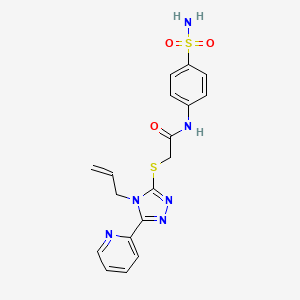 molecular formula C18H18N6O3S2 B15085599 2-[(4-prop-2-enyl-5-pyridin-2-yl-1,2,4-triazol-3-yl)sulfanyl]-N-(4-sulfamoylphenyl)acetamide CAS No. 578761-02-1