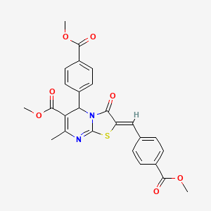 Methyl 2-(4-(methoxycarbonyl)benzylidene)-5-(4-(methoxycarbonyl)phenyl)-7-methyl-3-oxo-3,5-dihydro-2H-thiazolo[3,2-a]pyrimidine-6-carboxylate