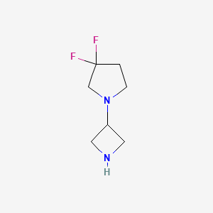 molecular formula C7H12F2N2 B1508561 1-(Azetidin-3-yl)-3,3-difluoropyrrolidine 