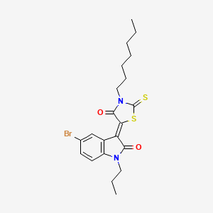 5-(5-Bromo-2-oxo-1-propylindolin-3-ylidene)-3-heptyl-2-thioxothiazolidin-4-one