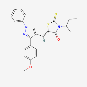 (5Z)-3-Sec-butyl-5-{[3-(4-ethoxyphenyl)-1-phenyl-1H-pyrazol-4-YL]methylene}-2-thioxo-1,3-thiazolidin-4-one