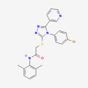 molecular formula C23H20BrN5OS B15085636 2-{[4-(4-bromophenyl)-5-(pyridin-3-yl)-4H-1,2,4-triazol-3-yl]sulfanyl}-N-(2,6-dimethylphenyl)acetamide 