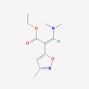 molecular formula C11H16N2O3 B1508564 (Z)-Ethyl 3-(dimethylamino)-2-(3-methylisoxazol-5-yl)acrylate CAS No. 1154030-72-4