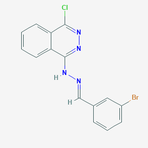 molecular formula C15H10BrClN4 B15085650 3-Bromobenzaldehyde (4-chloro-1-phthalazinyl)hydrazone 