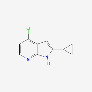 molecular formula C10H9ClN2 B1508567 4-Chloro-2-cyclopropyl-1H-pyrrolo[2,3-B]pyridine CAS No. 1014613-52-5