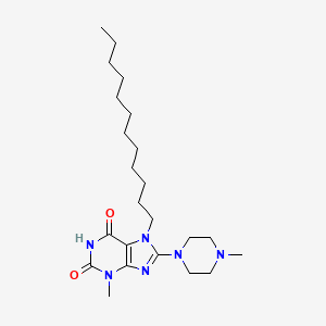 7-Dodecyl-3-methyl-8-(4-methyl-1-piperazinyl)-3,7-dihydro-1H-purine-2,6-dione