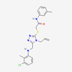 molecular formula C22H24ClN5OS B15085691 2-({4-allyl-5-[(3-chloro-2-methylanilino)methyl]-4H-1,2,4-triazol-3-yl}sulfanyl)-N-(3-methylphenyl)acetamide CAS No. 538337-21-2