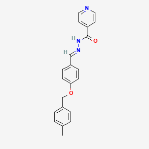 N'-((E)-{4-[(4-methylbenzyl)oxy]phenyl}methylidene)isonicotinohydrazide