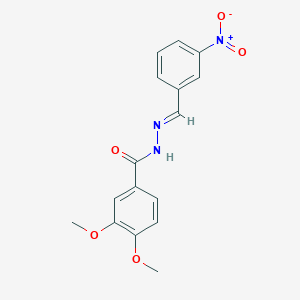 molecular formula C16H15N3O5 B15085718 3,4-dimethoxy-N'-(3-nitrobenzylidene)benzohydrazide 