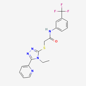 2-{[4-ethyl-5-(pyridin-2-yl)-4H-1,2,4-triazol-3-yl]sulfanyl}-N-[3-(trifluoromethyl)phenyl]acetamide