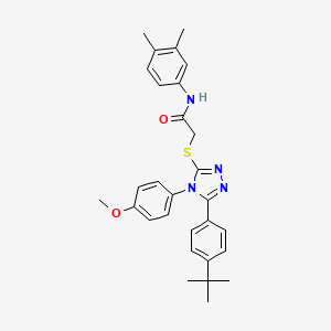 2-{[5-(4-tert-butylphenyl)-4-(4-methoxyphenyl)-4H-1,2,4-triazol-3-yl]sulfanyl}-N-(3,4-dimethylphenyl)acetamide