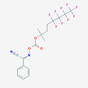 molecular formula C18H15F9N2O3 B1508574 2-[(4,4,5,5,6,6,7,7,7-Nonafluoro-1,1-dimethylheptyloxy)carbonyloxyimino]-2-phenylacetonitrile CAS No. 892154-46-0