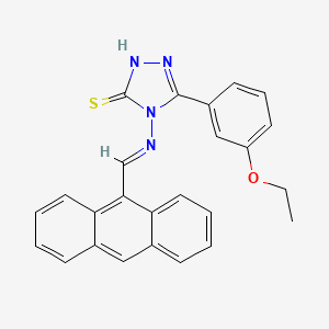 4-((Anthracen-9-ylmethylene)amino)-3-(3-ethoxyphenyl)-1H-1,2,4-triazole-5(4H)-thione