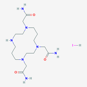 molecular formula C16H34IN7O3 B1508575 1,4,8-Tris(aminocarbonylmethyl)-1,4,8,11-tetraazacyclotetradecane monohydriodide CAS No. 220554-75-6