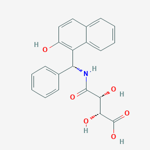 molecular formula C21H19NO6 B1508579 (2R,3R)-2,3-Dihydroxy-4-{[(R)-(2-hydroxynaphthalen-1-yl)(phenyl)methyl]amino}-4-oxobutanoic acid CAS No. 219897-36-6