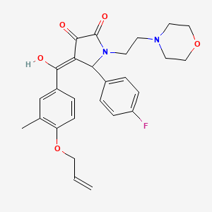 molecular formula C27H29FN2O5 B15085798 4-[4-(allyloxy)-3-methylbenzoyl]-5-(4-fluorophenyl)-3-hydroxy-1-[2-(4-morpholinyl)ethyl]-1,5-dihydro-2H-pyrrol-2-one CAS No. 617697-92-4