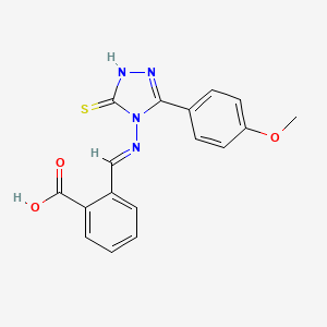 2-(((3-(4-Methoxyphenyl)-5-thioxo-1H-1,2,4-triazol-4(5H)-yl)imino)methyl)benzoic acid