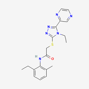 2-((4-Ethyl-5-(pyrazin-2-yl)-4H-1,2,4-triazol-3-yl)thio)-N-(2-ethyl-6-methylphenyl)acetamide