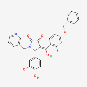 4-(4-(Benzyloxy)-2-methylbenzoyl)-3-hydroxy-5-(4-hydroxy-3-methoxyphenyl)-1-(pyridin-3-ylmethyl)-1H-pyrrol-2(5H)-one