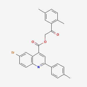 2-(2,5-Dimethylphenyl)-2-oxoethyl 6-bromo-2-(p-tolyl)quinoline-4-carboxylate