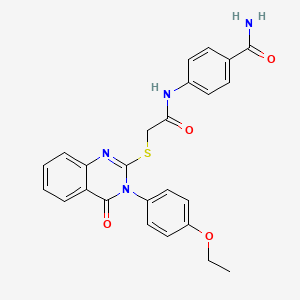 4-(2-{[3-(4-Ethoxyphenyl)-4-oxo-3,4-dihydroquinazolin-2-yl]sulfanyl}acetamido)benzamide