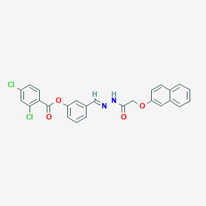 [3-[(E)-[(2-naphthalen-2-yloxyacetyl)hydrazinylidene]methyl]phenyl] 2,4-dichlorobenzoate