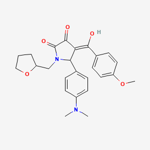 molecular formula C25H28N2O5 B15085841 5-[4-(Dimethylamino)phenyl]-3-hydroxy-4-(4-methoxybenzoyl)-1-(tetrahydro-2-furanylmethyl)-1,5-dihydro-2H-pyrrol-2-one 