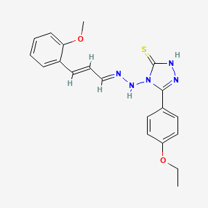 molecular formula C20H21N5O2S B15085875 5-(4-Ethoxyphenyl)-4-(2-(3-(2-methoxyphenyl)allylidene)hydrazinyl)-4H-1,2,4-triazole-3-thiol CAS No. 624725-07-1