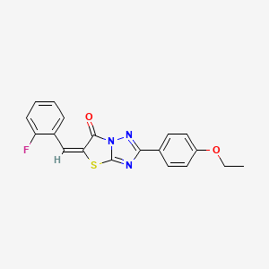 (5E)-2-(4-ethoxyphenyl)-5-(2-fluorobenzylidene)[1,3]thiazolo[3,2-b][1,2,4]triazol-6(5H)-one