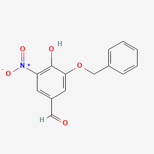 molecular formula C14H11NO5 B1508589 3-(Benzyloxy)-4-hydroxy-5-nitrobenzaldehyde CAS No. 312327-13-2