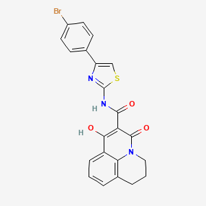 N-[4-(4-bromophenyl)-1,3-thiazol-2-yl]-7-hydroxy-5-oxo-2,3-dihydro-1H,5H-pyrido[3,2,1-ij]quinoline-6-carboxamide